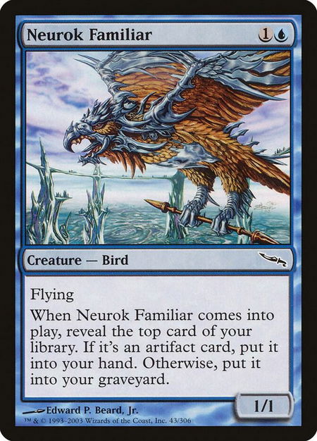 Neurok Familiar - Mirrodin Magic: The Gathering trading card