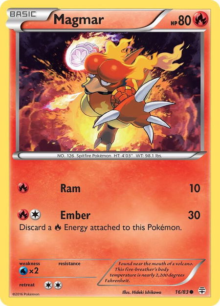 Magmar - Generations Pokémon trading card