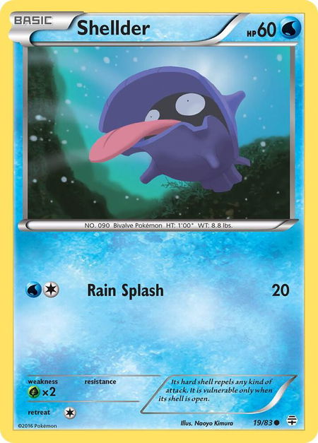 Shellder - Generations Pokémon trading card