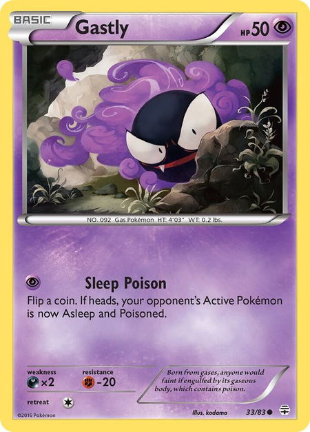 Gastly - Generations Pokémon trading card
