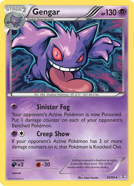 Gengar - Generations Pokémon trading card