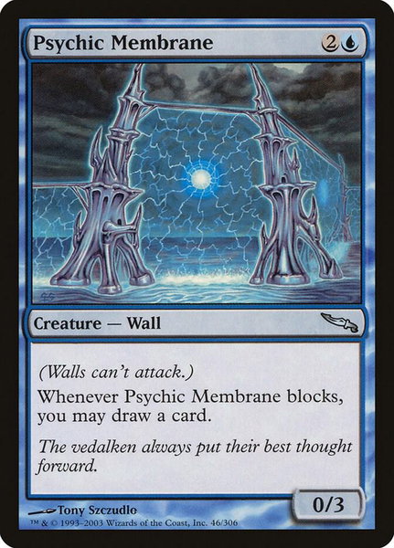 Psychic Membrane trading card from Mirrodin Psychic Membrane - Mirrodin Magic: The Gathering trading card