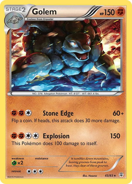 Golem - Generations Pokémon trading card