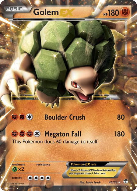 Golem EX - Generations Pokémon trading card