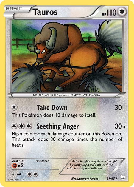Tauros - Generations Pokémon trading card