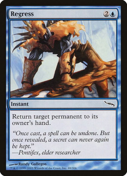 Regress trading card from Mirrodin Regress - Mirrodin Magic: The Gathering trading card