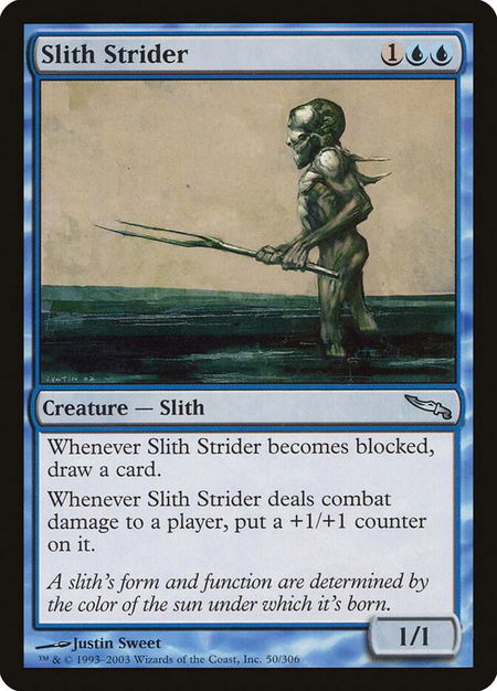Slith Strider trading card from Mirrodin Slith Strider - Mirrodin Magic: The Gathering trading card