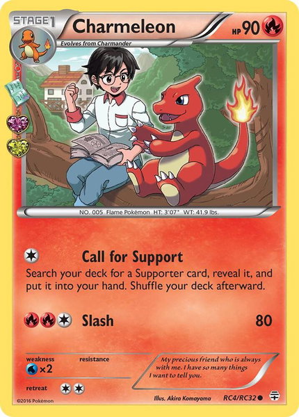 Charmeleon trading card from Generations: Radiant Collection Charmeleon - Generations: Radiant Collection Pokémon trading card