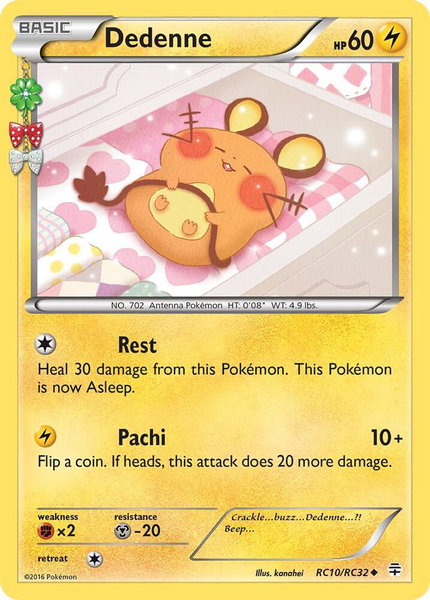 Dedenne trading card from Generations: Radiant Collection Dedenne - Generations: Radiant Collection Pokémon trading card