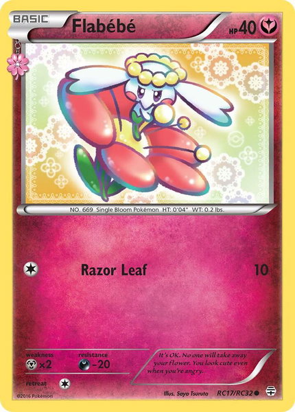 Flabebe trading card from Generations: Radiant Collection Flabebe - Generations: Radiant Collection Pokémon trading card