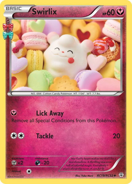 Swirlix trading card from Generations: Radiant Collection Swirlix - Generations: Radiant Collection Pokémon trading card