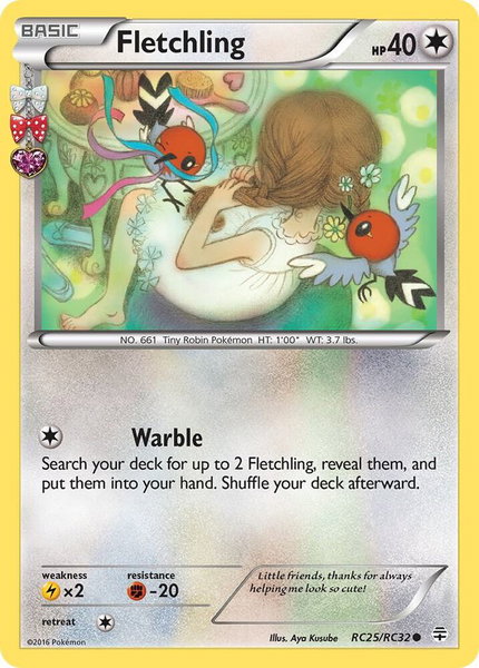 Fletchling trading card from Generations: Radiant Collection Fletchling - Generations: Radiant Collection Pokémon trading card