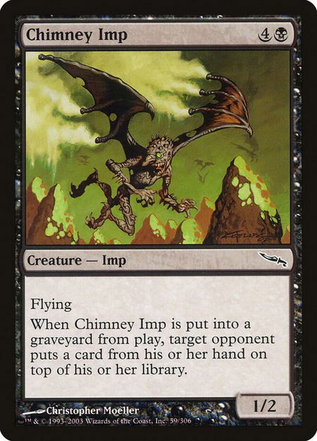 Chimney Imp trading card from Mirrodin Chimney Imp - Mirrodin Magic: The Gathering trading card