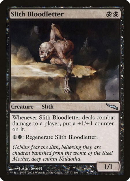 Slith Bloodletter trading card from Mirrodin Slith Bloodletter - Mirrodin Magic: The Gathering trading card