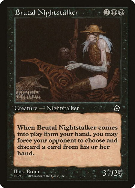 Brutal Nightstalker - Portal Second Age Magic: The Gathering trading card