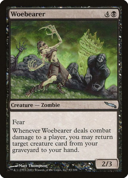 Woebearer trading card from Mirrodin Woebearer - Mirrodin Magic: The Gathering trading card
