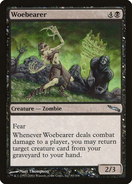Woebearer trading card from Mirrodin Woebearer - Mirrodin Magic: The Gathering trading card