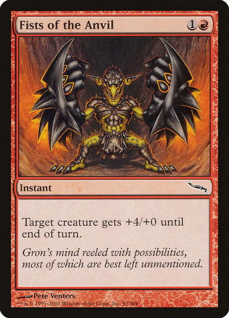 Fists of the Anvil - Mirrodin Magic: The Gathering trading card