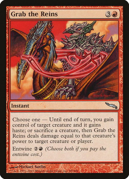 Grab the Reins trading card from Mirrodin Grab the Reins - Mirrodin Magic: The Gathering trading card