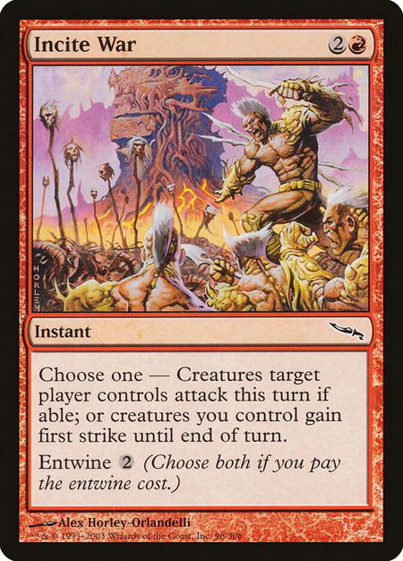 Incite War - Mirrodin Magic: The Gathering trading card
