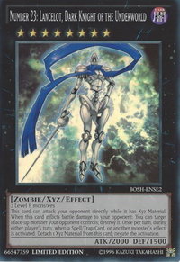Number 23: Lancelot, Dark Knight of the Underworld - Breakers of Shadow (BOSH) #BOSH-ENSE2 - Super Rare YuGiOh Trading Card