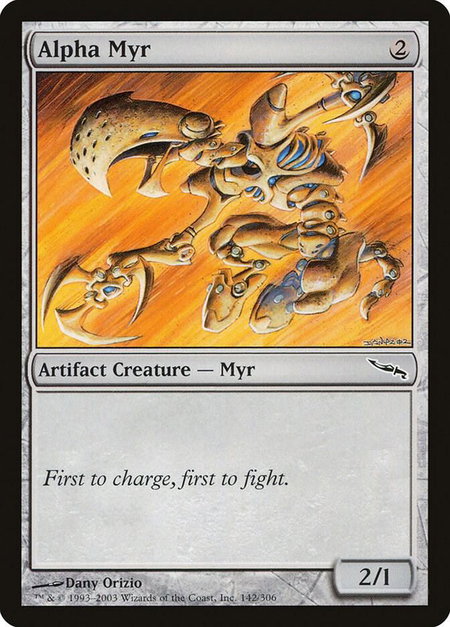 Alpha Myr - Mirrodin Magic: The Gathering trading card