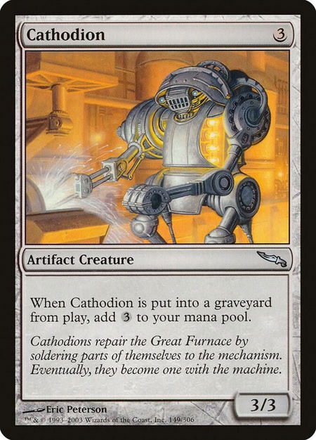 Cathodion trading card from Mirrodin Cathodion - Mirrodin Magic: The Gathering trading card