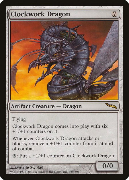Clockwork Dragon - Mirrodin Magic: The Gathering trading card