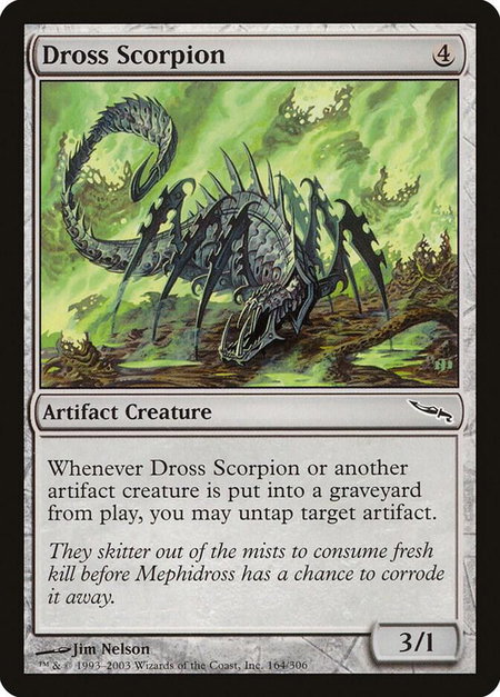 Dross Scorpion - Mirrodin Magic: The Gathering trading card