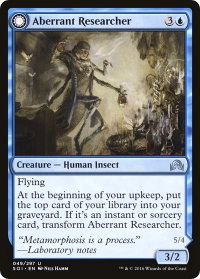 Aberrant Researcher - Shadows over Innistrad (SOI) #49 - Uncommon Magic: The Gathering Trading Card