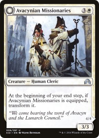 Avacynian Missionaries - Shadows over Innistrad (SOI) #6 - Uncommon Magic: The Gathering Trading Card