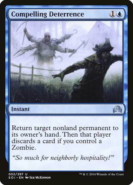Compelling Deterrence trading card from Shadows over Innistrad Compelling Deterrence - Shadows over Innistrad Magic: The Gathering trading card