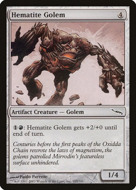 Hematite Golem - Mirrodin Magic: The Gathering trading card
