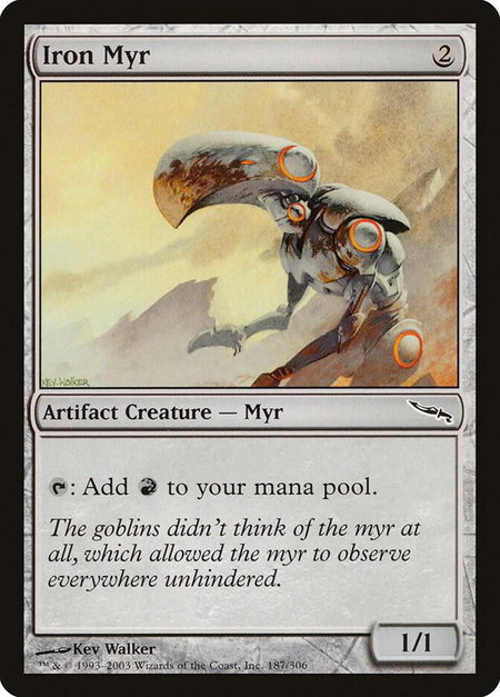 Iron Myr - Mirrodin Magic: The Gathering trading card