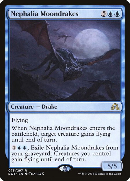 Nephalia Moondrakes trading card from Shadows over Innistrad Nephalia Moondrakes - Shadows over Innistrad Magic: The Gathering trading card