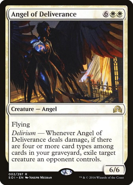 Angel of Deliverance trading card from Shadows over Innistrad Angel of Deliverance - Shadows over Innistrad Magic: The Gathering trading card