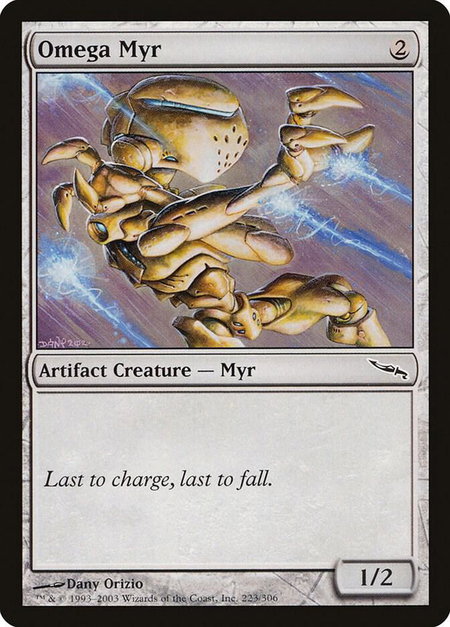 Omega Myr - Mirrodin Magic: The Gathering trading card
