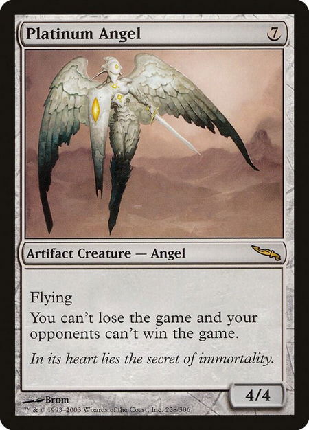 Platinum Angel - Mirrodin Magic: The Gathering trading card