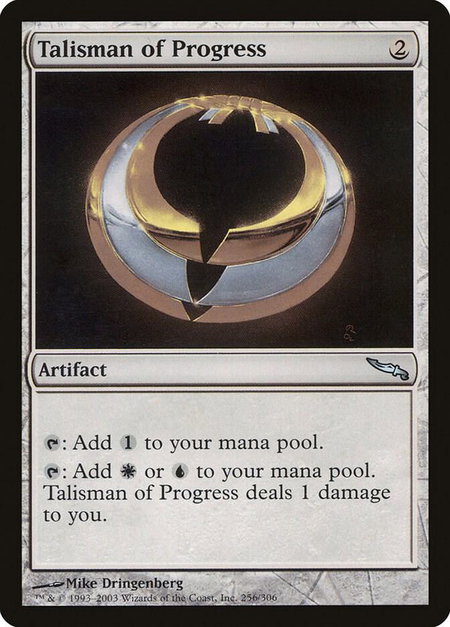 Talisman of Progress trading card from Mirrodin Talisman of Progress - Mirrodin Magic: The Gathering trading card