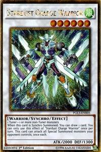 Stardust Charge Warrior - Premium Gold: Infinite Gold YuGiOh trading card