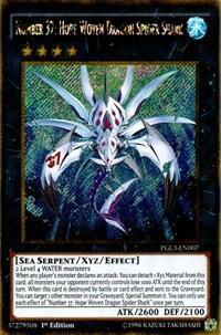 Number 37: Hope Woven Dragon Spider Shark - Premium Gold: Infinite Gold (PG3) #PGL3-EN007 - Secret Rare YuGiOh Trading Card