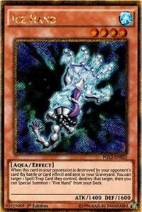Ice Hand trading card from Premium Gold: Infinite Gold Ice Hand - Premium Gold: Infinite Gold YuGiOh trading card