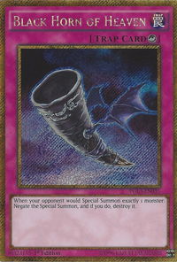Black Horn of Heaven - Premium Gold: Infinite Gold (PG3) #PGL3-EN035 - Secret Rare YuGiOh Trading Card
