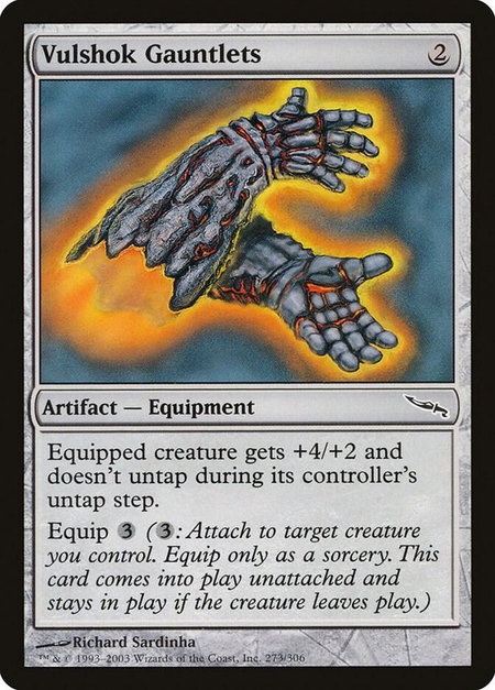 Vulshok Gauntlets - Mirrodin Magic: The Gathering trading card