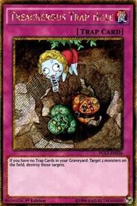 Treacherous Trap Hole trading card from Premium Gold: Infinite Gold Treacherous Trap Hole - Premium Gold: Infinite Gold YuGiOh trading card