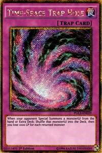 Time-Space Trap Hole - Premium Gold: Infinite Gold (PG3) #PGL3-EN039 - Secret Rare YuGiOh Trading Card