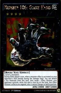 Number 106: Giant Hand - Premium Gold: Infinite Gold (PG3) #PGL3-EN075 - Rare YuGiOh Trading Card