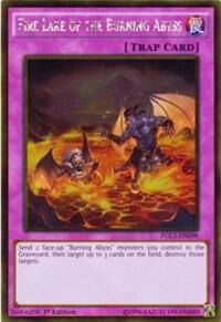 Fire Lake of the Burning Abyss - Premium Gold: Infinite Gold (PG3) #PGL3-EN098 - Rare YuGiOh Trading Card
