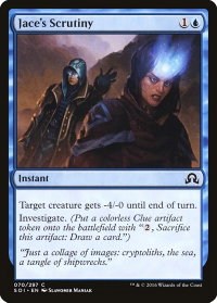 Jace's Scrutiny - Shadows over Innistrad (SOI) #70 - Common Magic: The Gathering Trading Card