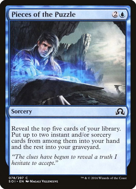 Pieces of the Puzzle trading card from Shadows over Innistrad Pieces of the Puzzle - Shadows over Innistrad Magic: The Gathering trading card